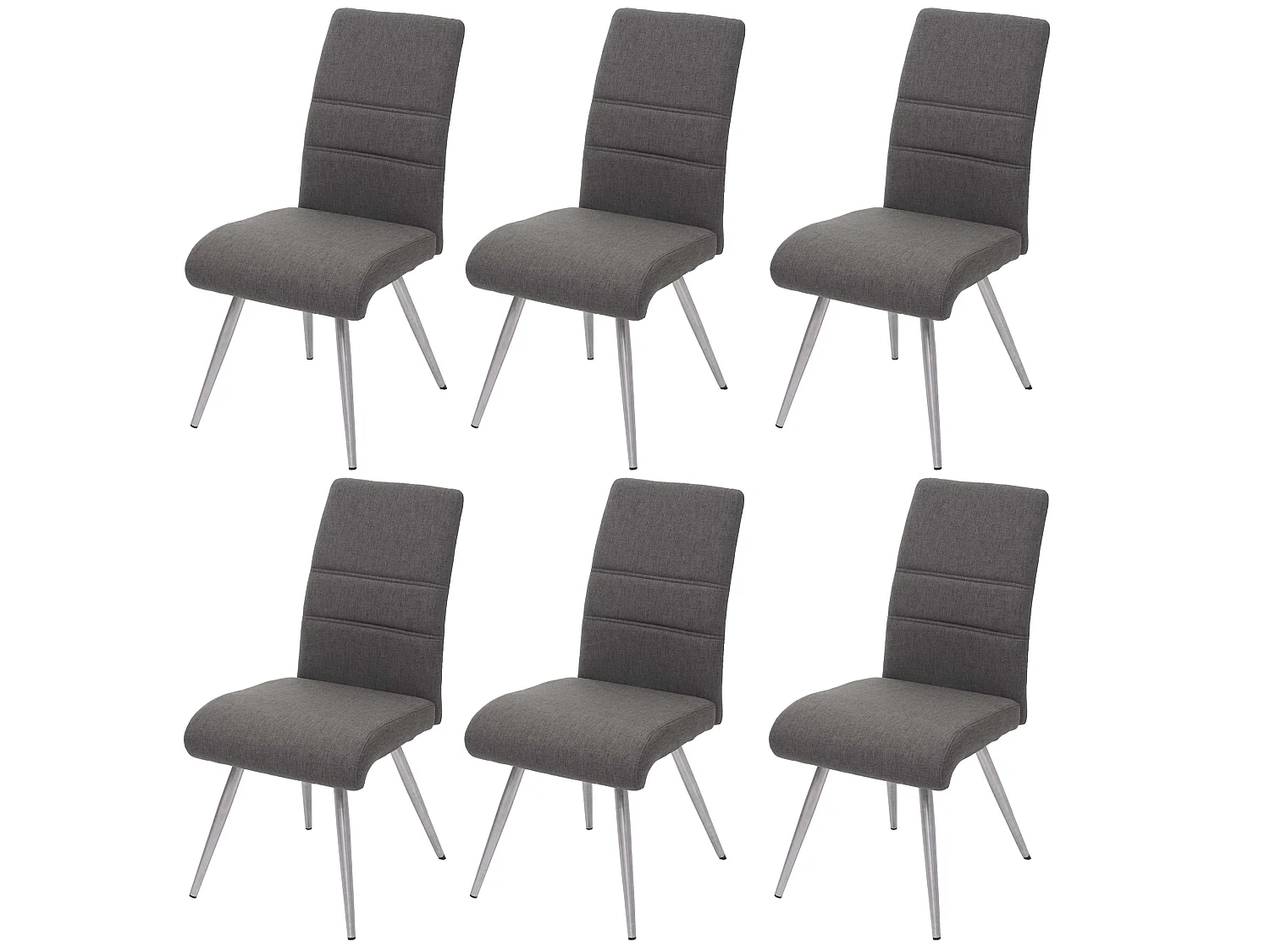 Krzesło do jadalni MCW-G55 (zestaw 6 sztuk),  szaro-brązowy