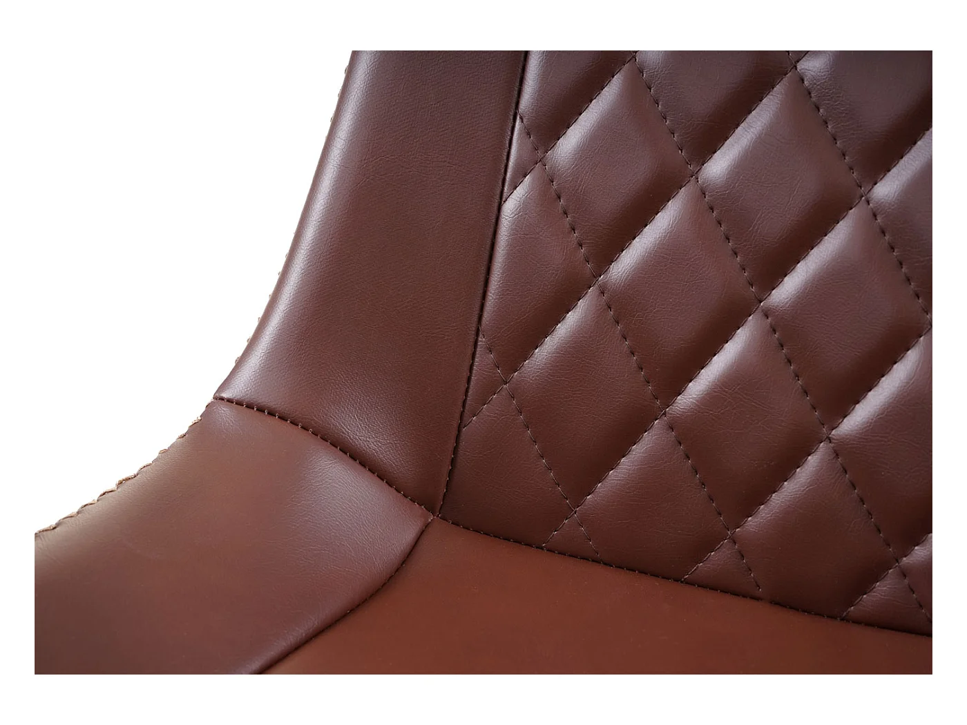 Chaise de salle à manger MCW-E56 (lot de 2),  similicuir, marron