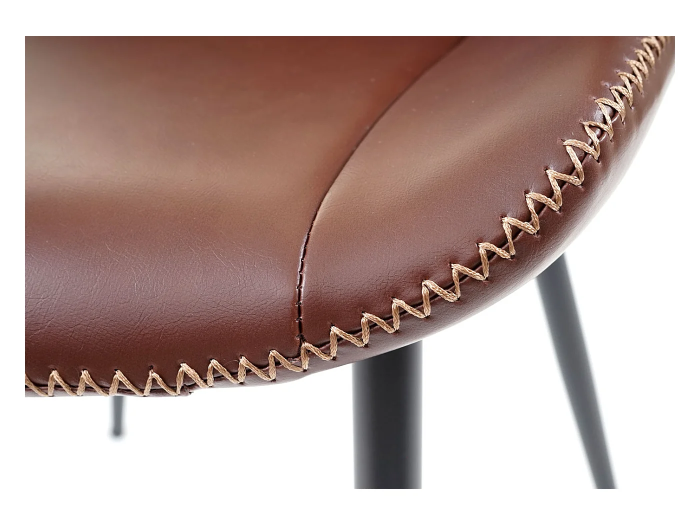 Chaise de salle à manger MCW-E56 (lot de 2),  similicuir, marron