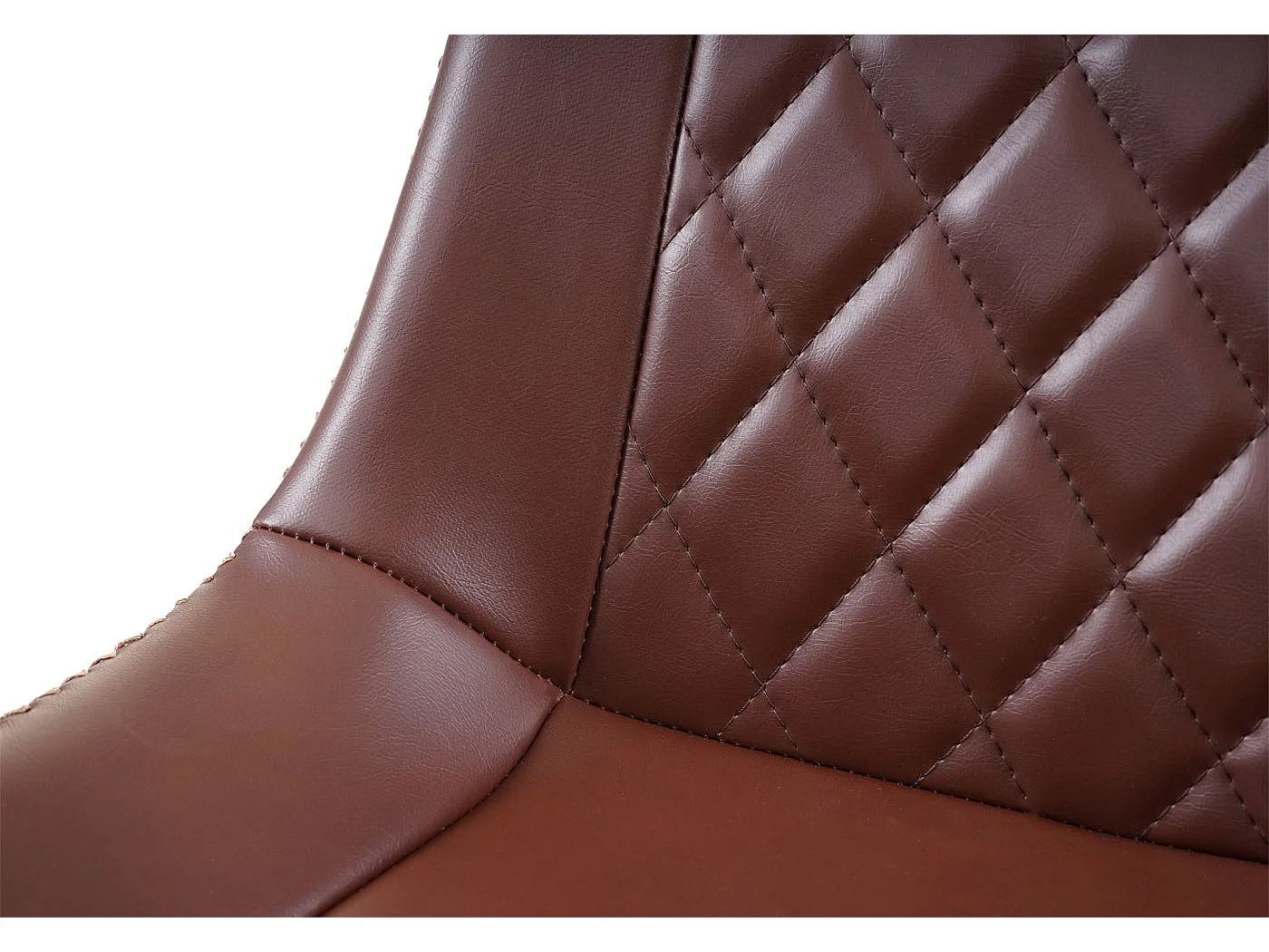 Chaise de salle à manger MCW-E56 (lot de 2),  similicuir, marron