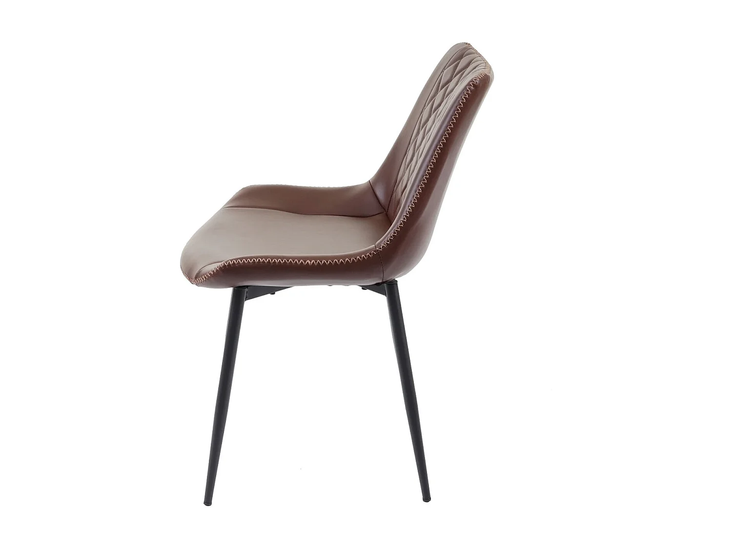 Chaise de salle à manger MCW-E56 (lot de 2),  similicuir, marron