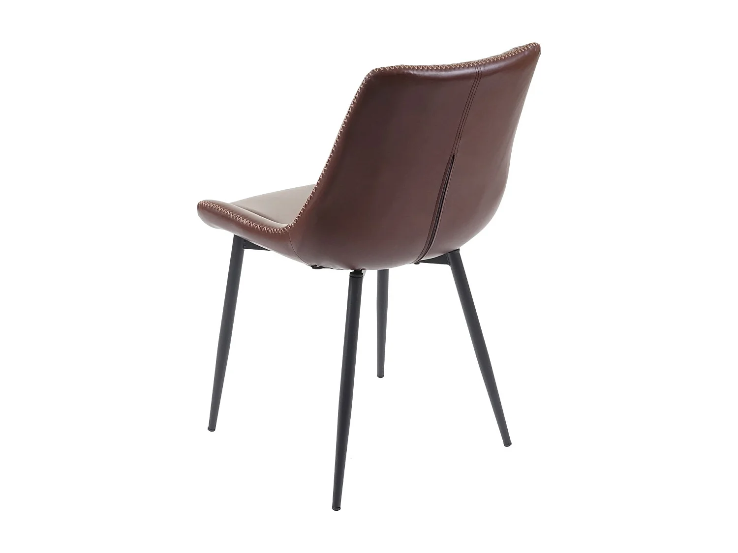 Chaise de salle à manger MCW-E56 (lot de 2),  similicuir, marron