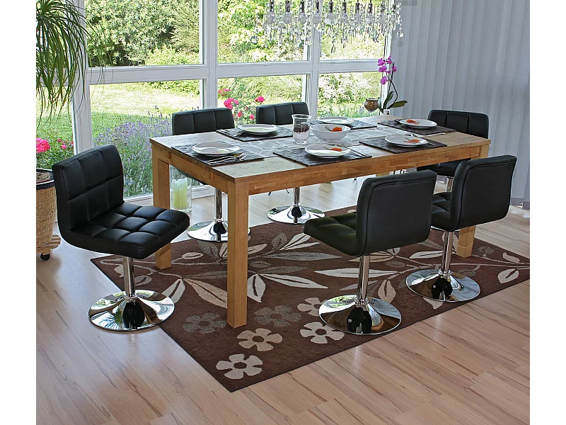 Silla de comedor Cadiz (set de 6),  negro