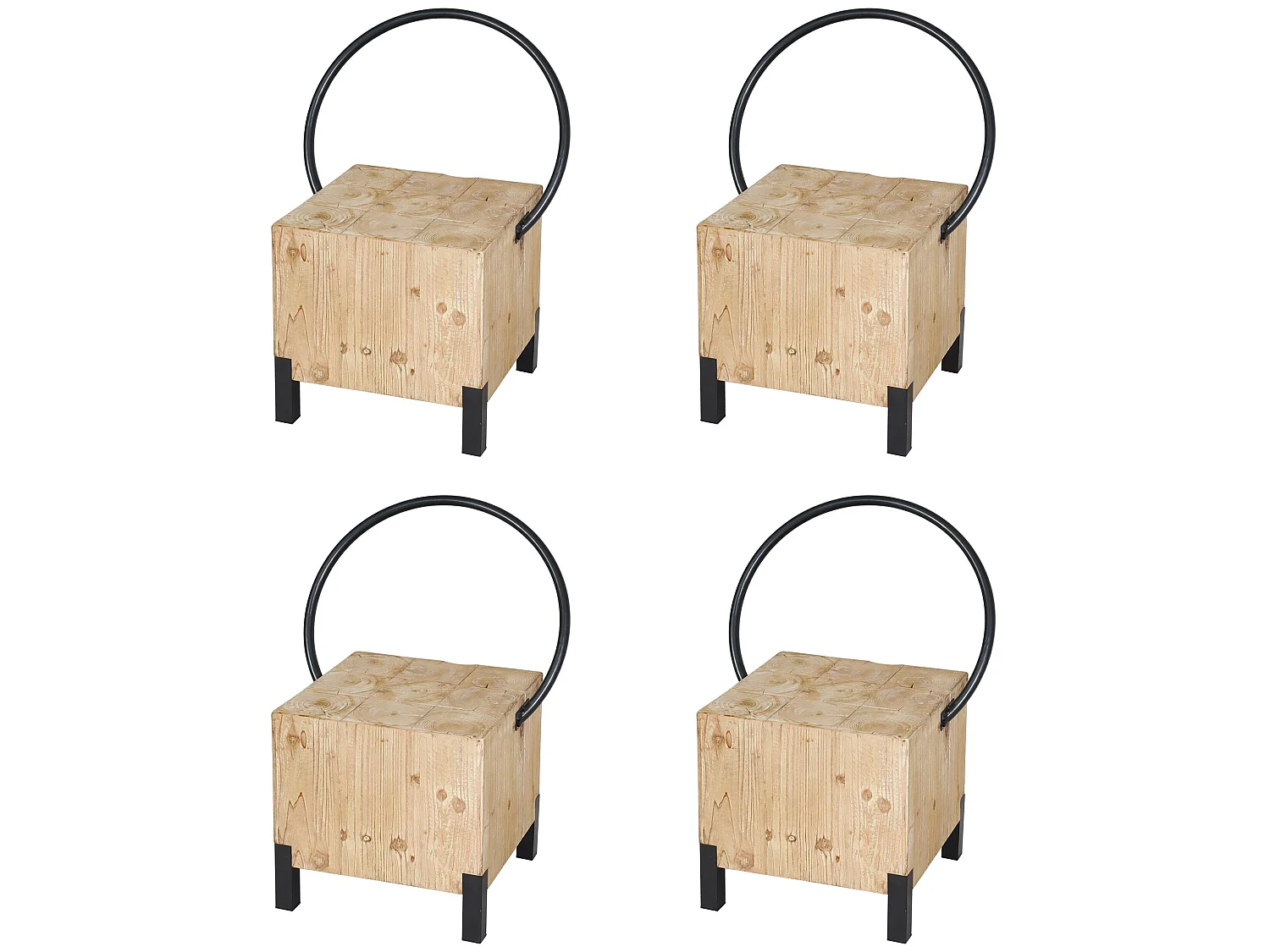 Lot de 4 chaises de salle à manger MCW-L76