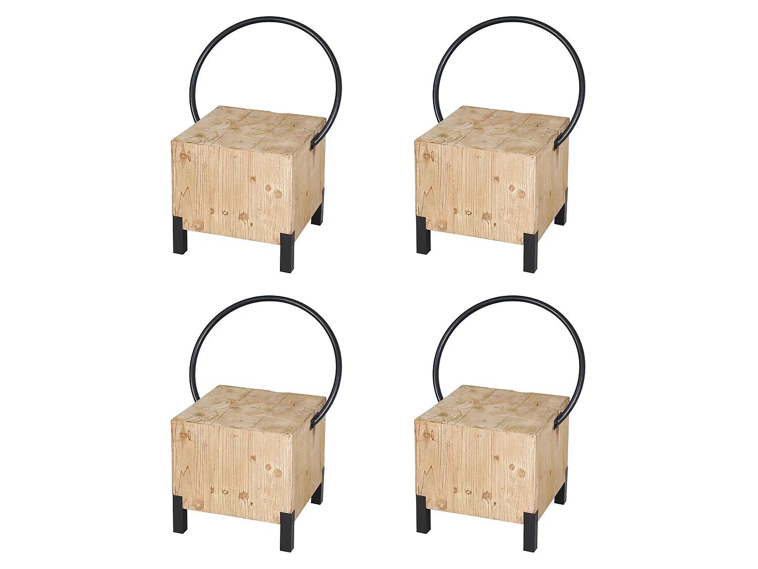 Lot de 4 chaises de salle à manger MCW-L76