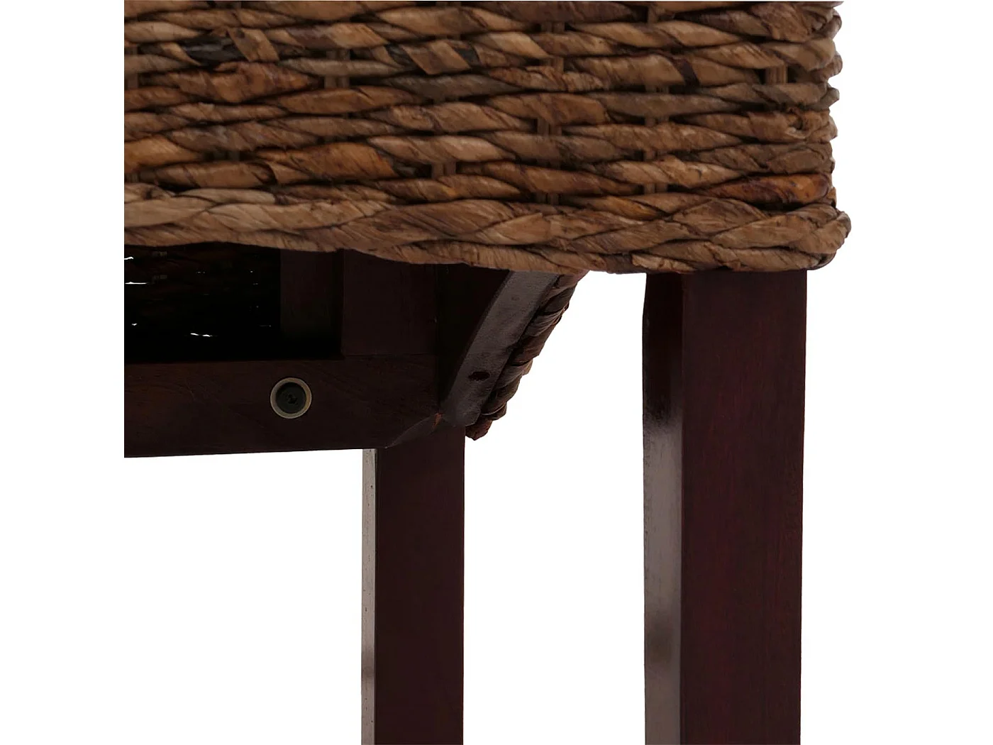 Chaise de salle à manger Manfredonia (lot de 6), Lot de 6 chaises M45, banane tressée, 47x54x93cn, pieds marrons