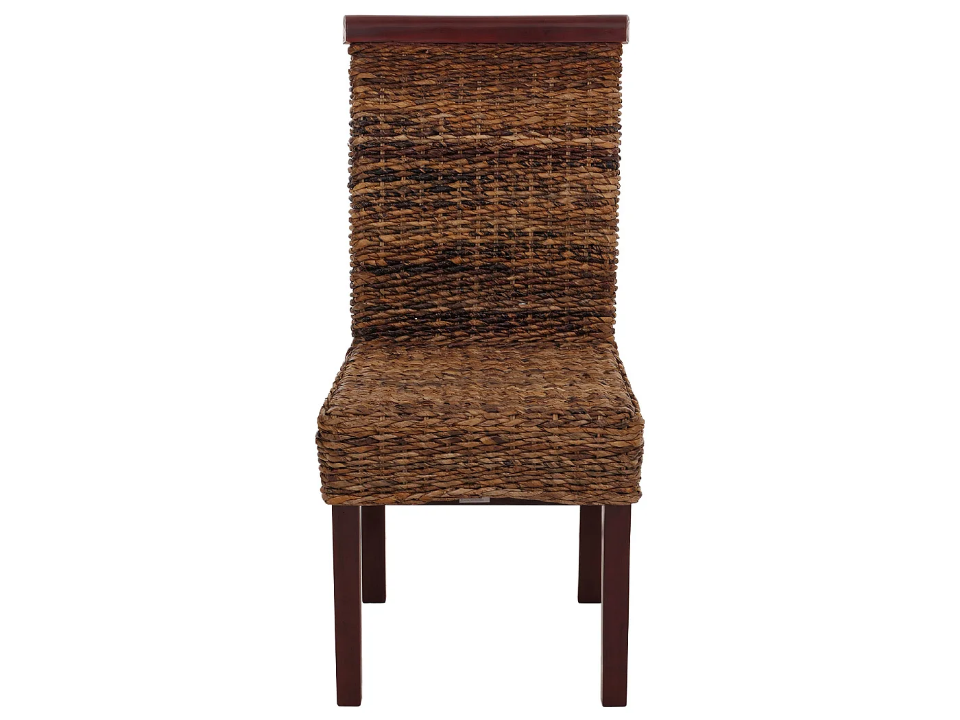 Chaise de salle à manger Manfredonia (lot de 6), Lot de 6 chaises M45, banane tressée, 47x54x93cn, pieds marrons