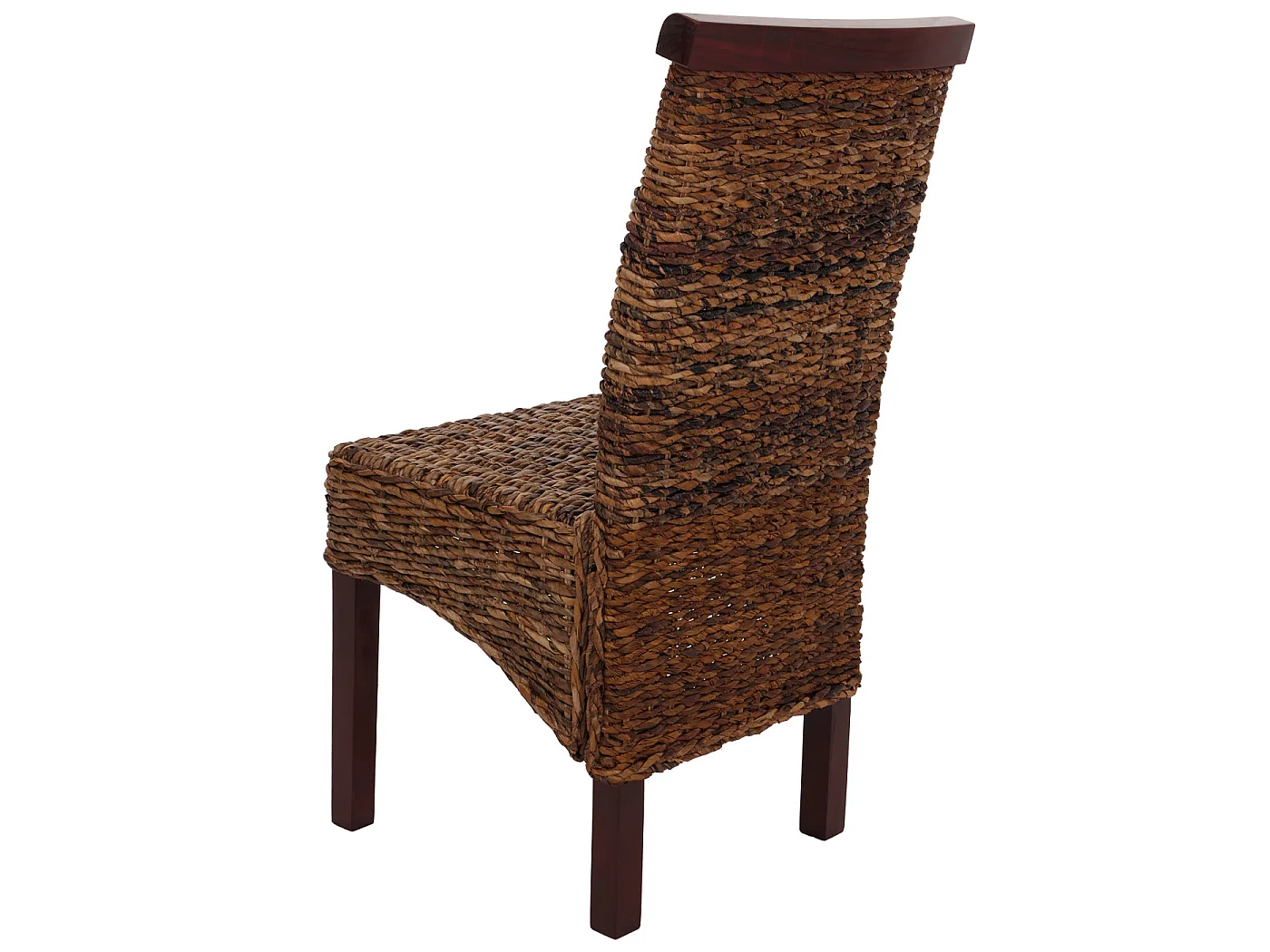 Chaise de salle à manger Manfredonia (lot de 6), Lot de 6 chaises M45, banane tressée, 47x54x93cn, pieds marrons