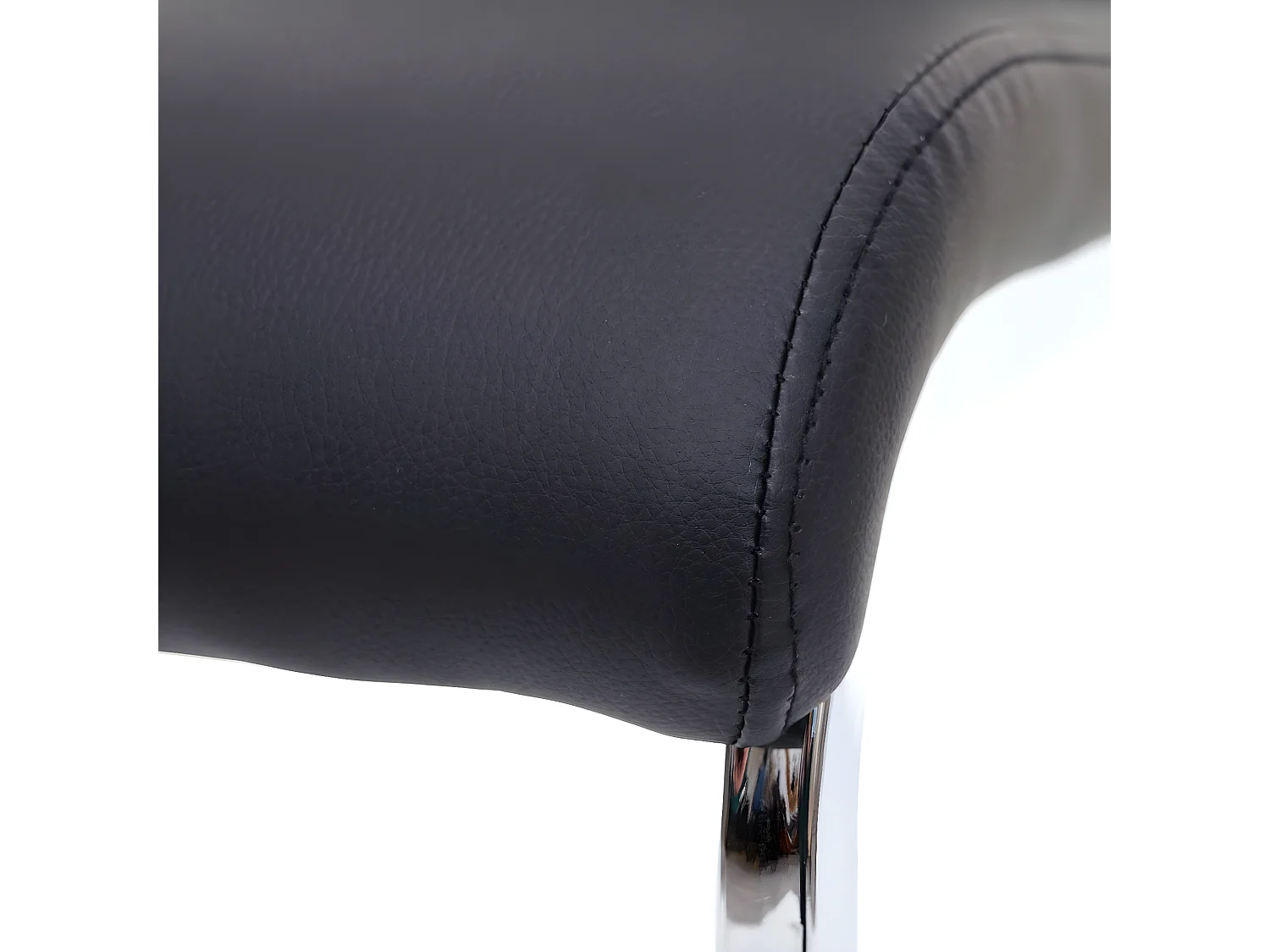 Esszimmerstuhl MCW-F36 (6er Set), Kunstleder, schwarz