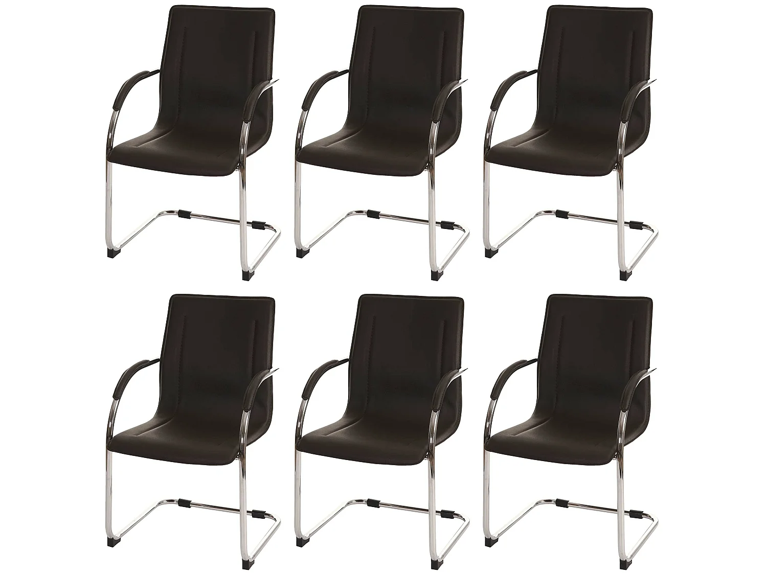 Chaise de salle à manger Perm (lot de 6),  brun