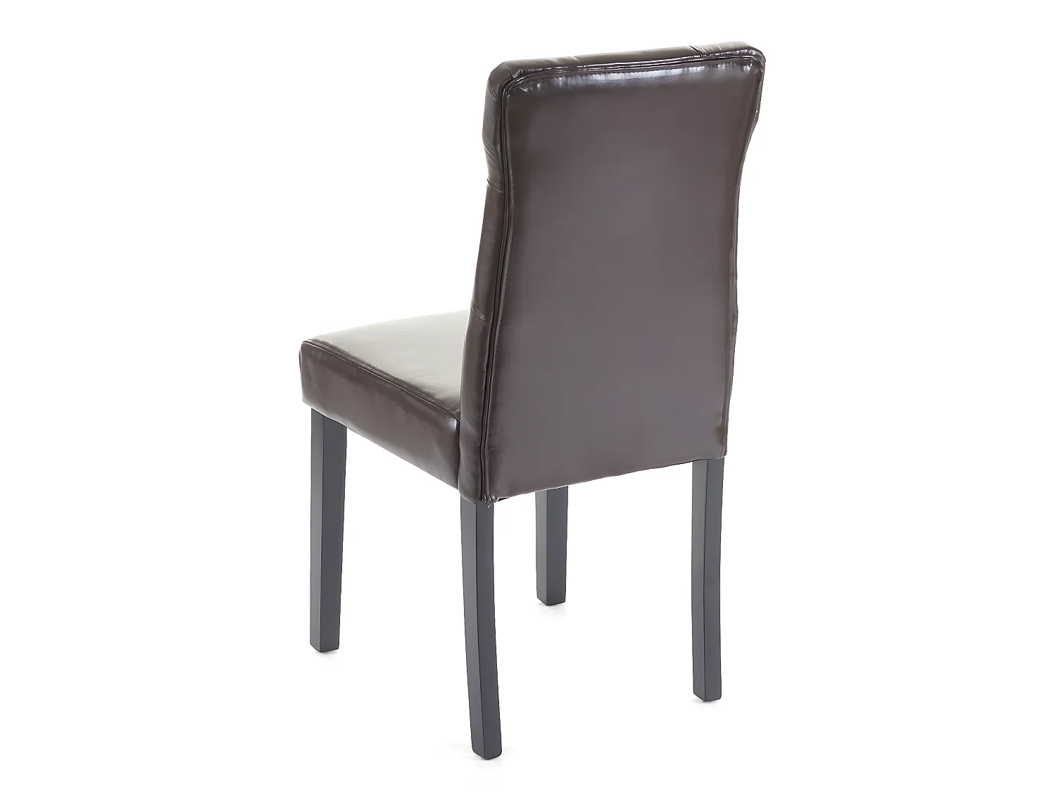 Chaise de salle à manger MCW-E58 (lot de 4),  similicuir marron, pieds foncés