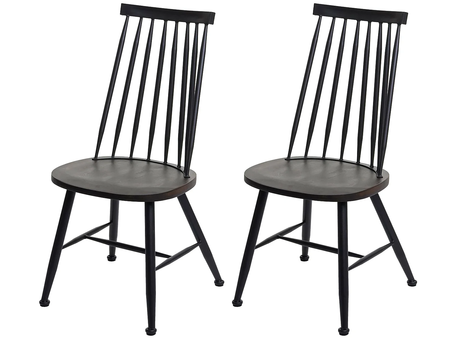 Chaise de salle à manger MCW-G69 (lot de 2),  anthracite