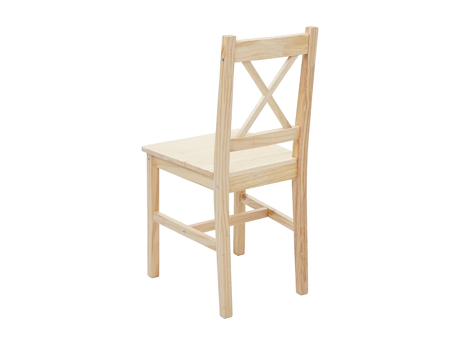 Chaise de salle à manger MCW-F77 (lot de 2),  bois de pin finition lasure
