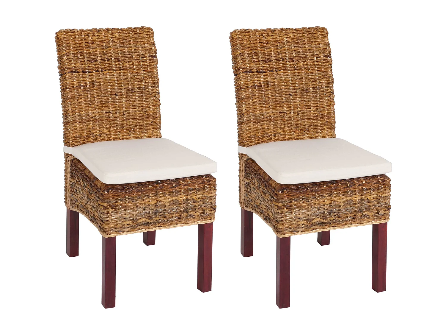 Cadeira de jantar Loiret (conjunto de 2),  leve, com almofada