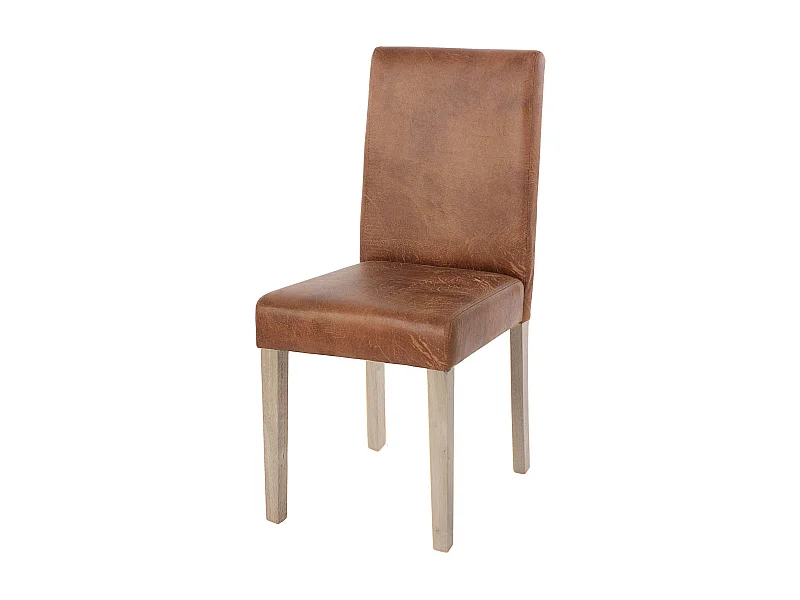 Chaise de salle à manger Littau Textil,  simili-daim, pieds marron