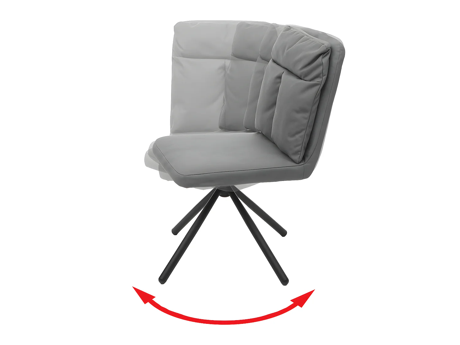 Chaise de salle à manger MCW-G58 (lot de 6),  gris