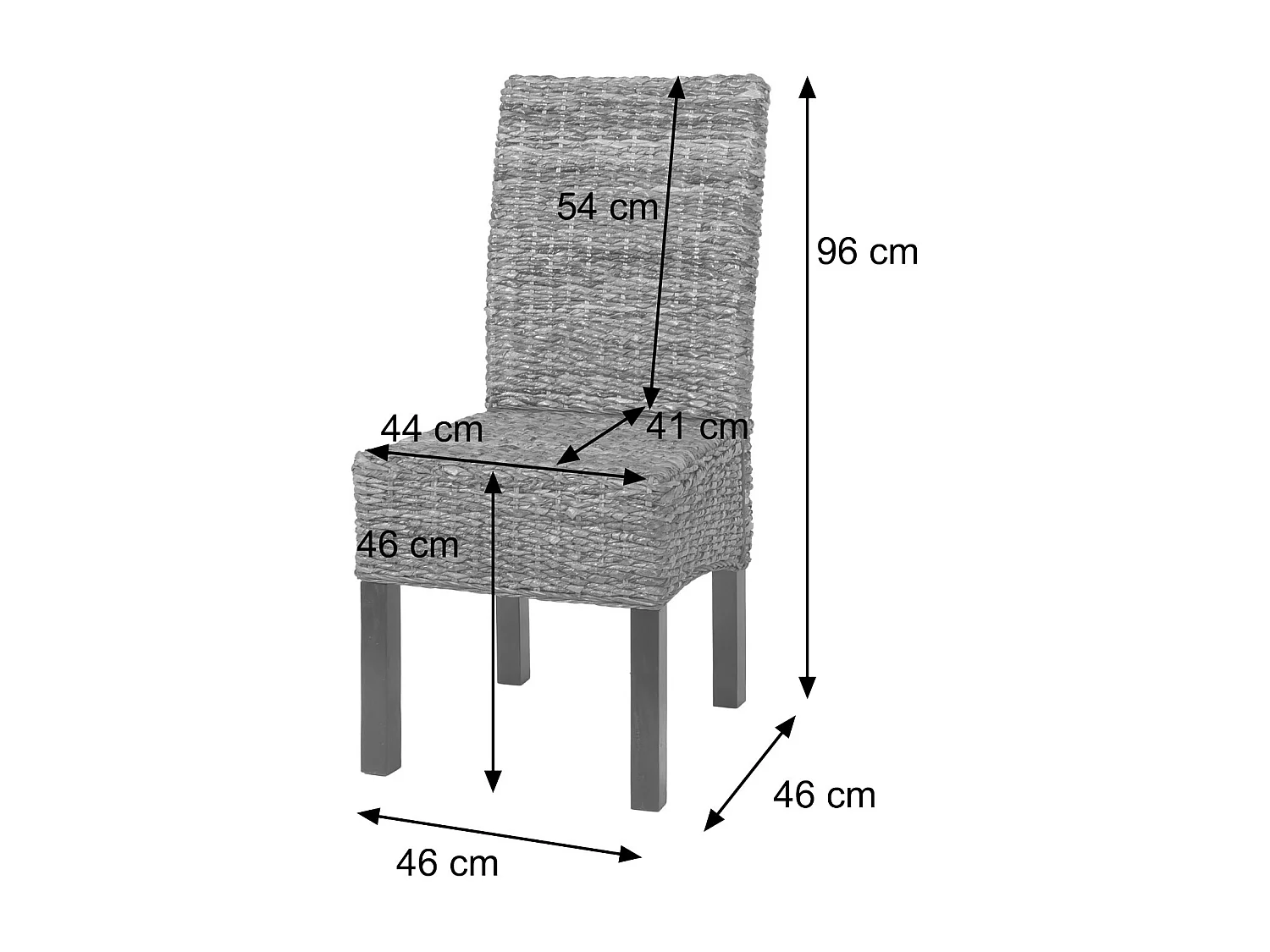 Chaise de salle à manger Loiret (lot de 6),  pieds marrons
