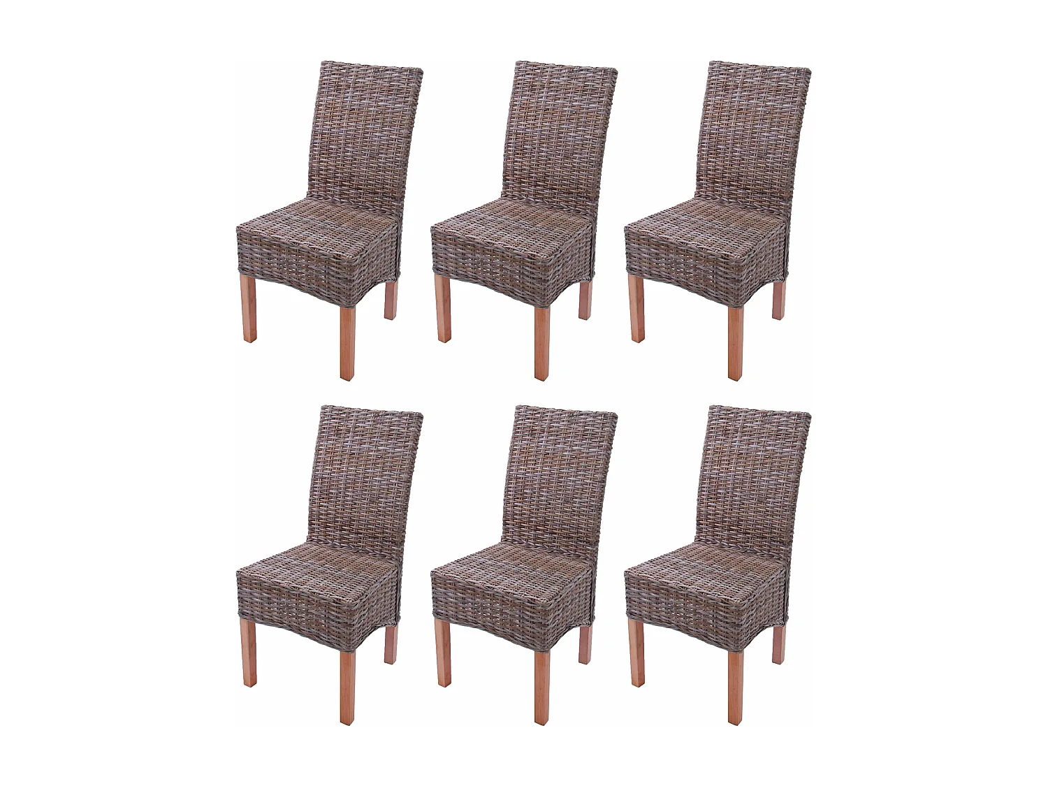 Silla de comedor Var (juego de 6),  sin cojín de asiento