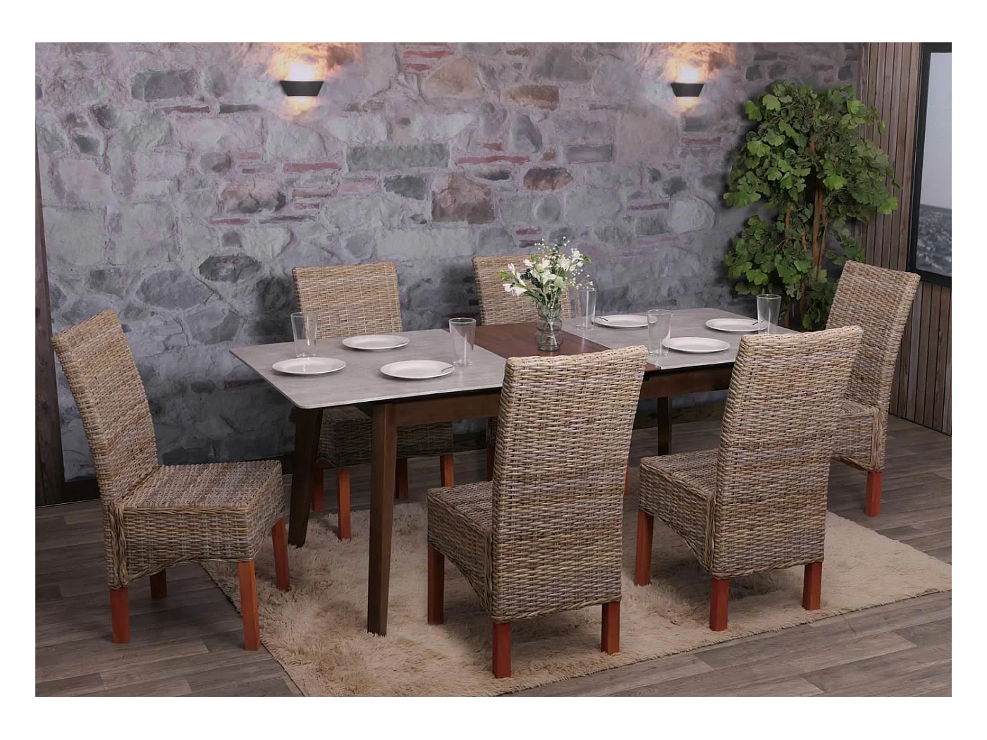 Chaise de salle à manger Var (lot de 6),  sans coussins