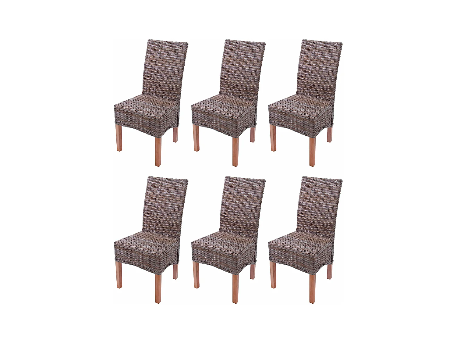 Chaise de salle à manger Var (lot de 6),  sans coussins