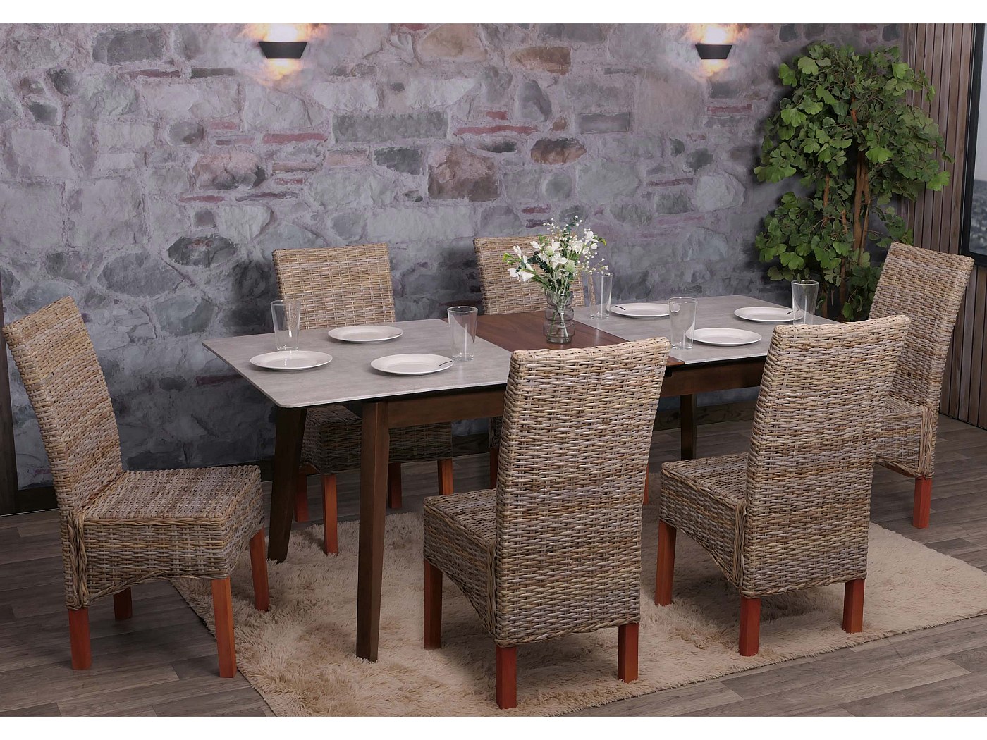 Chaise de salle à manger Var (lot de 6), Lot de 6 chaises M44 salle à