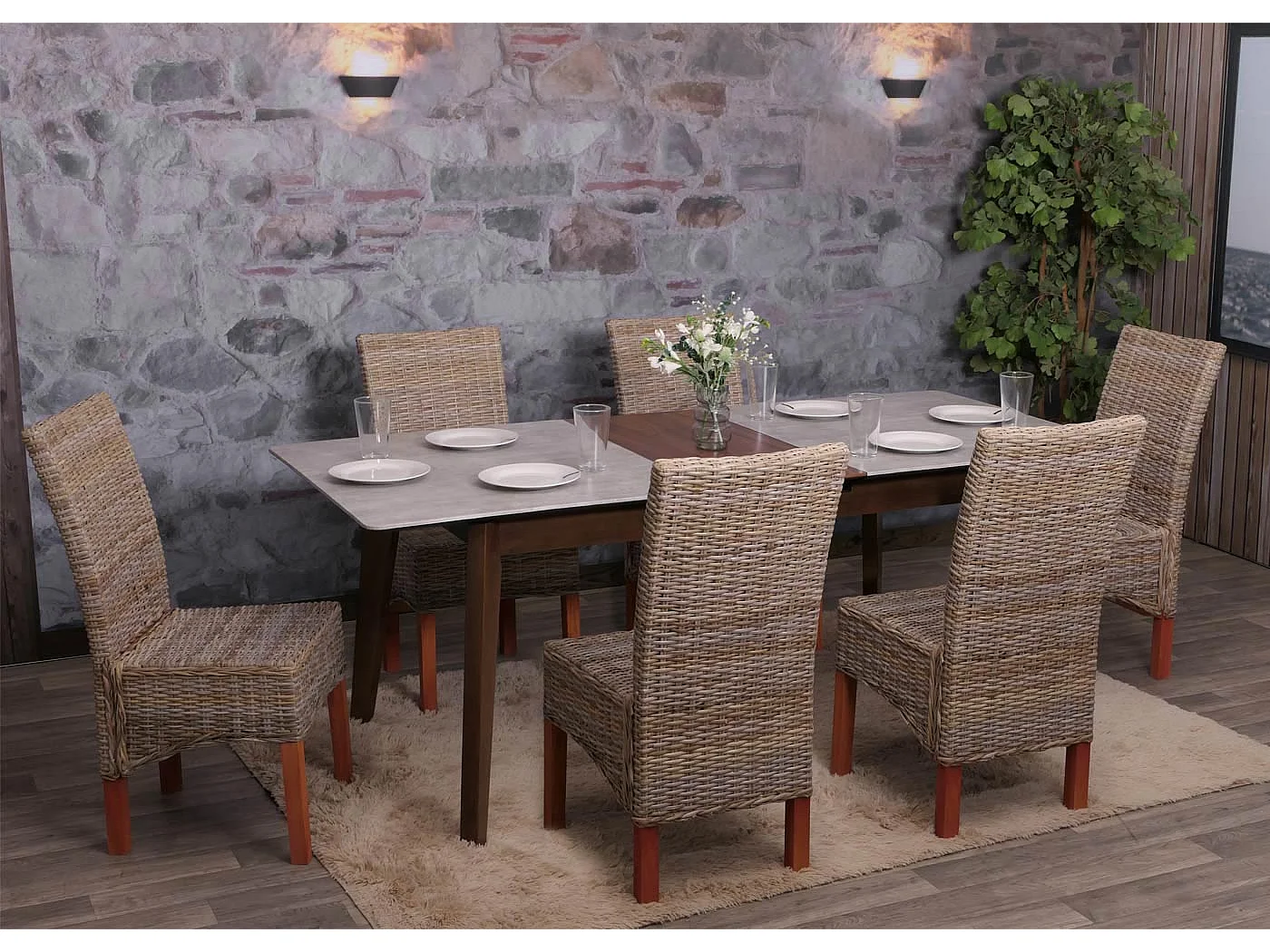 Chaise de salle à manger Var (lot de 6),  sans coussins