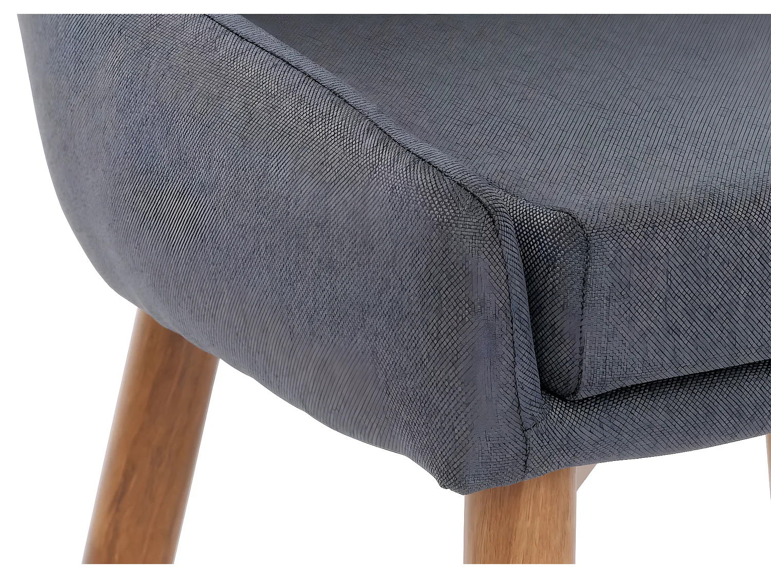 Chaise de salle à manger MCW-B44 II (lot de 6),  tissu gris foncé