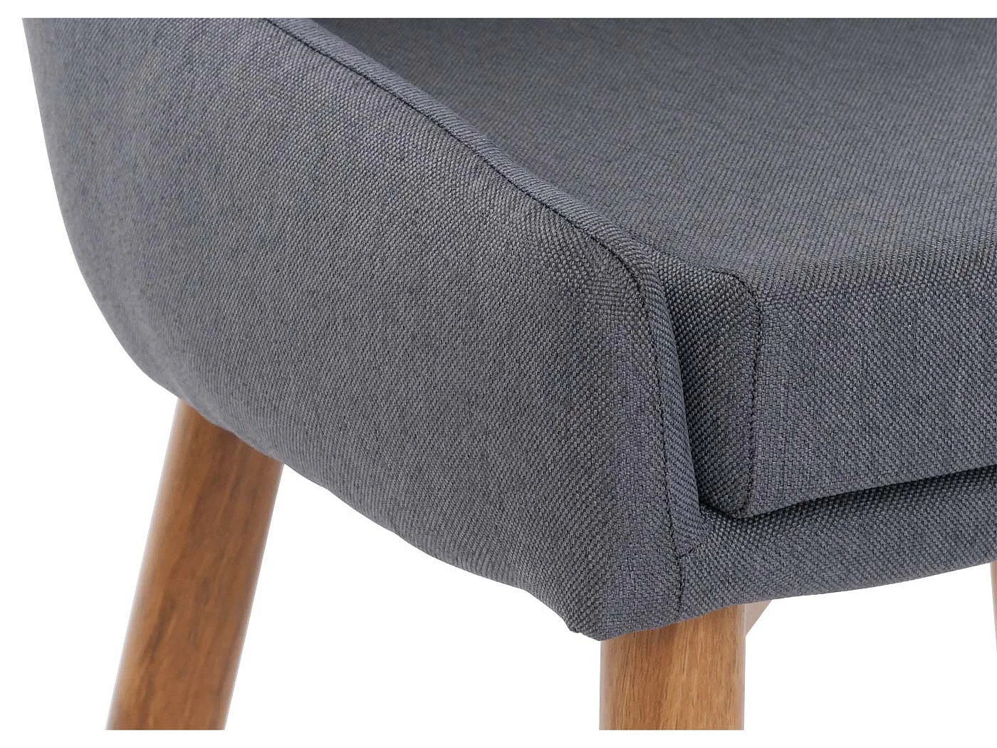 Silla de comedor MCW-B44 II (juego de 6),  tela/textil gris oscuro