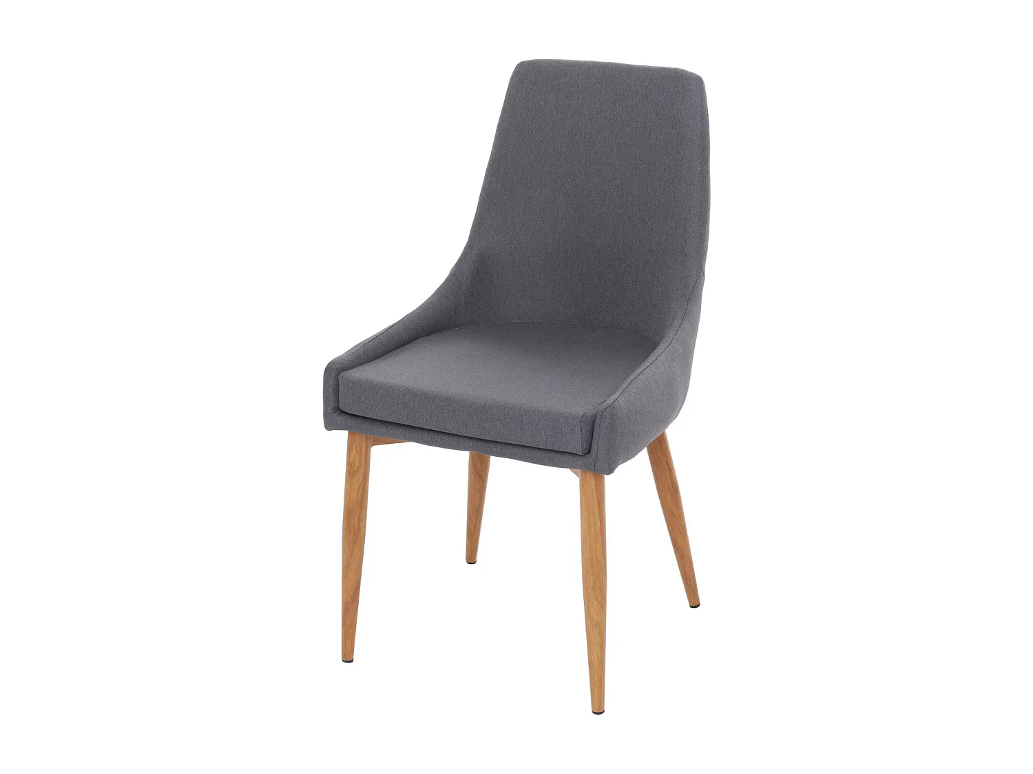 Silla de comedor MCW-B44 II (juego de 6),  tela/textil gris oscuro