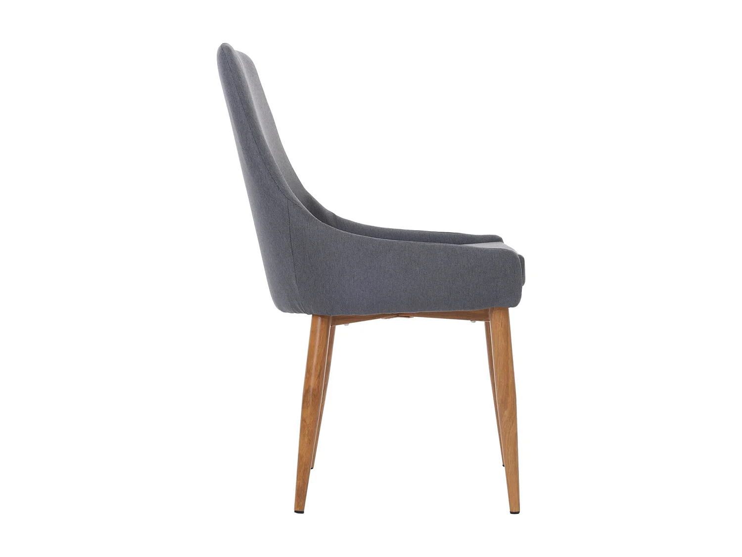 Silla de comedor MCW-B44 II (juego de 6),  tela/textil gris oscuro