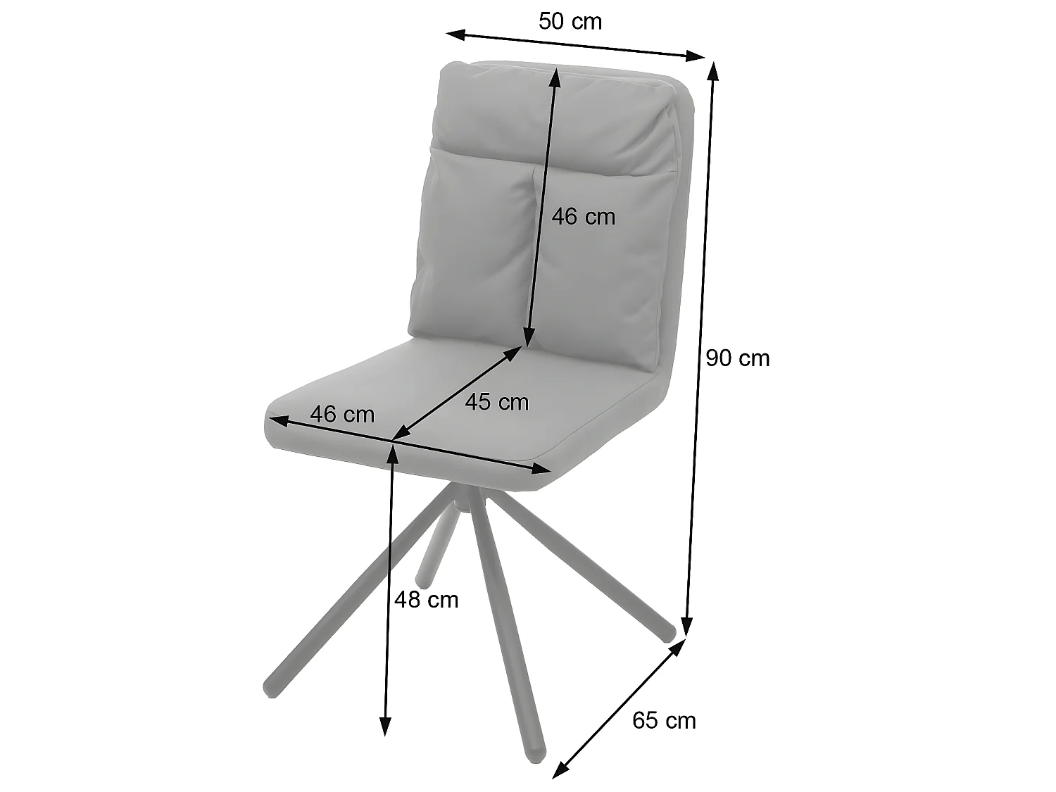 Chaise de salle à manger MCW-G58,  gris