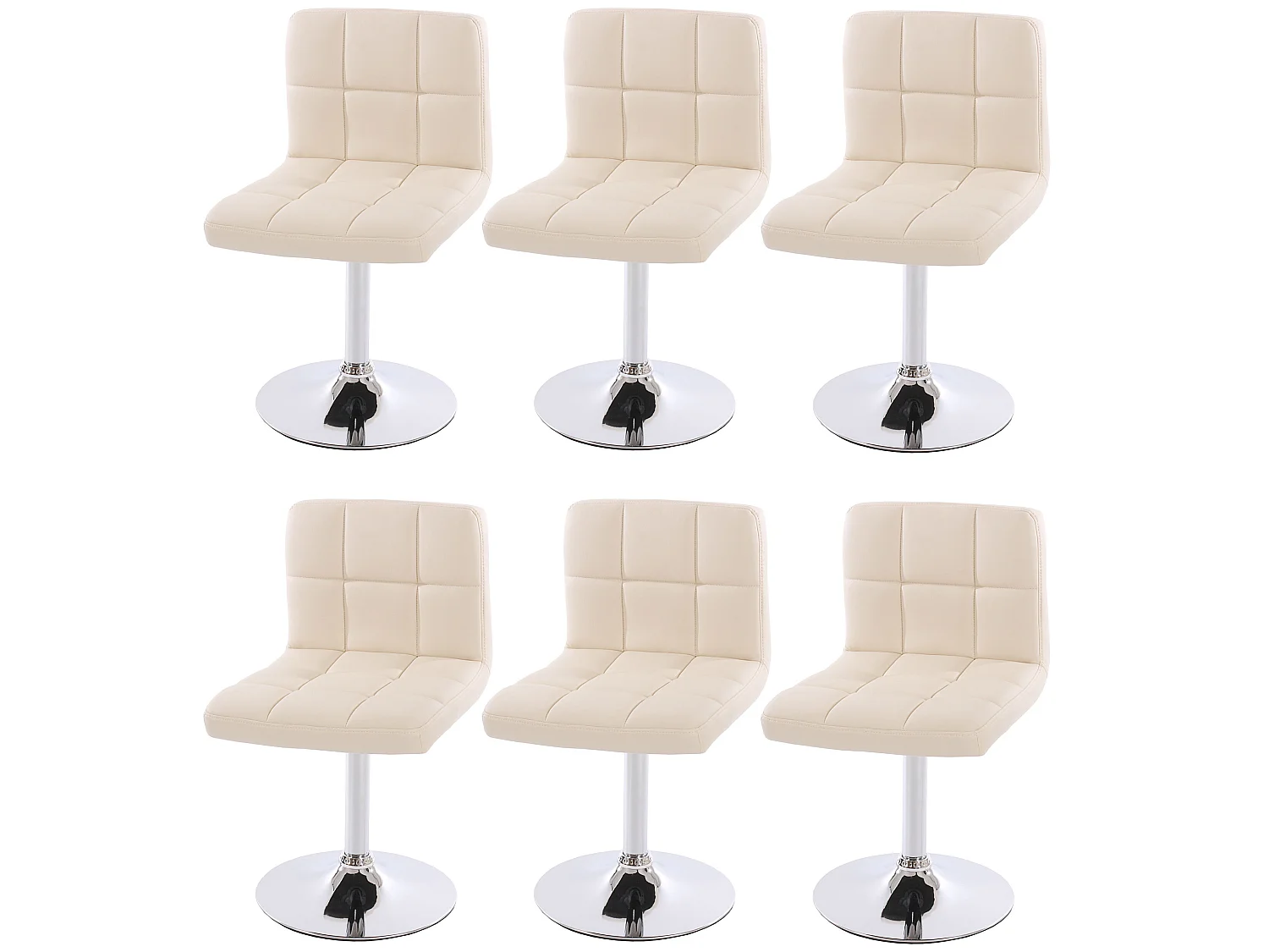 Krzesło do jadalni Cadiz (zestaw 6 sztuk),  kremowy