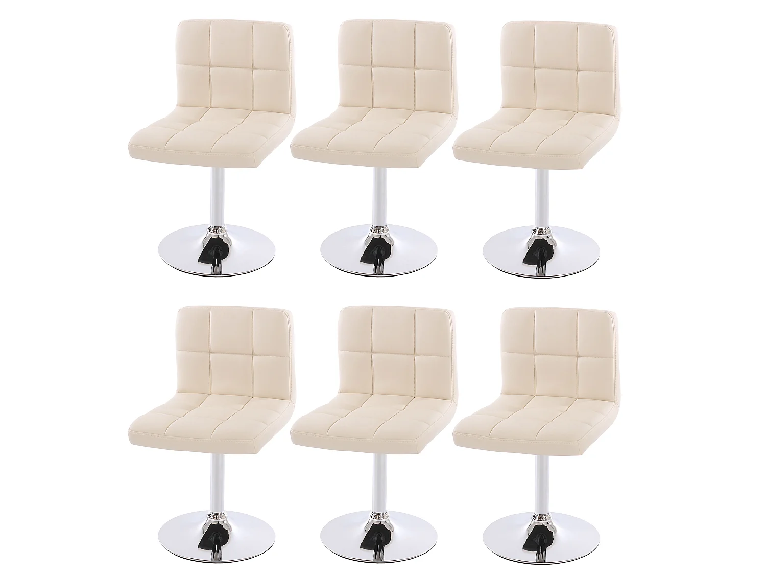 Krzesło do jadalni Cadiz (zestaw 6 sztuk),  kremowy