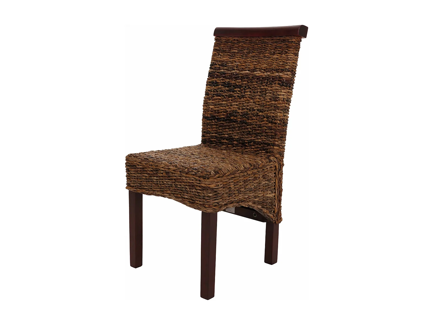 Chaise de salle à manger Acireale (lot de 2), Lot de 2 chaises M45, banane tressée, 47x54x93cn, pieds marrons