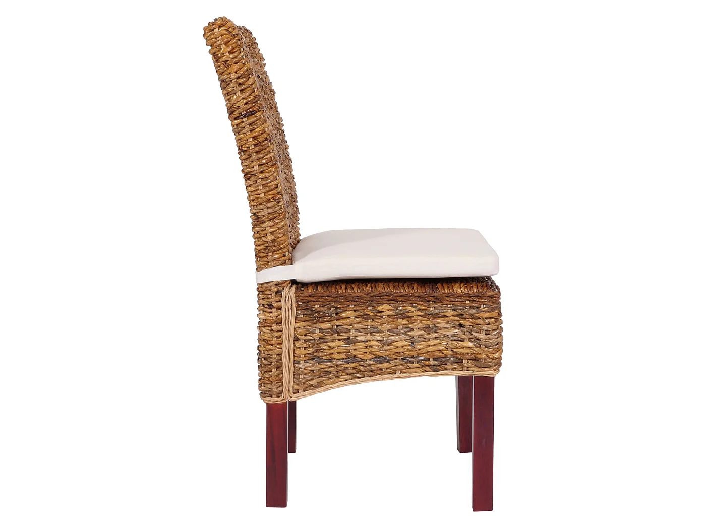 Chaise de salle à manger Loiret (lot de 6),  pieds marrons, avec coussins