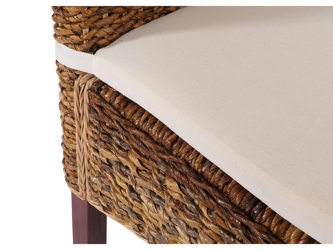 Chaise de salle à manger Loiret (lot de 6),  pieds marrons, avec coussins