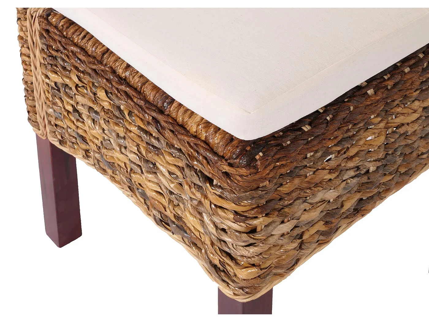 Chaise de salle à manger Loiret (lot de 6),  pieds marrons, avec coussins