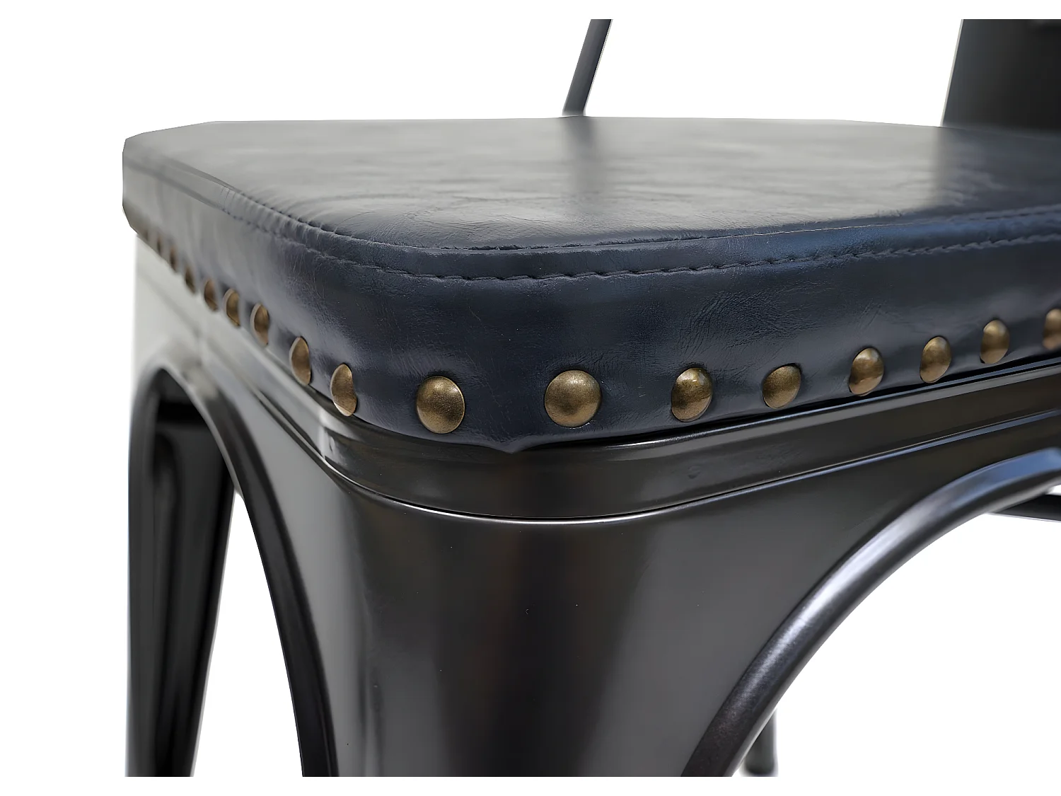 Esszimmerstuhl MCW-H10e (4er Set), Schwarz-grau