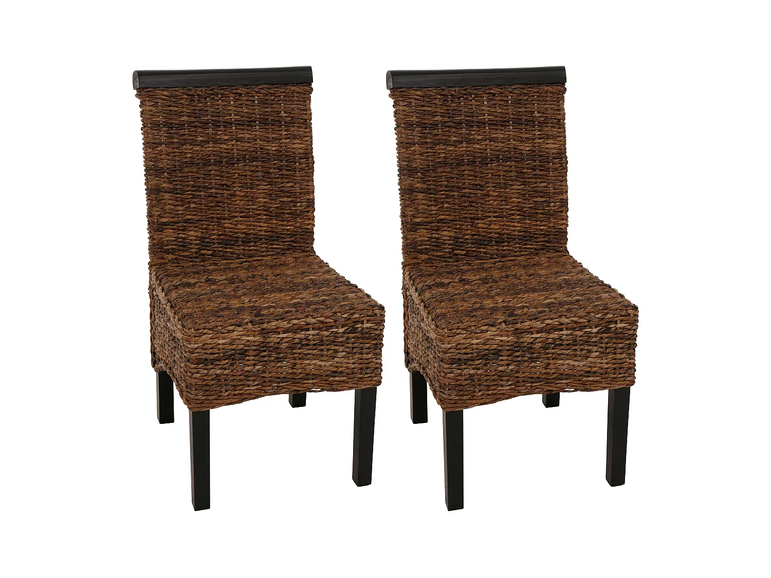 Chaise de salle à manger Acireale (lot de 2),  pieds foncés, sans coussin