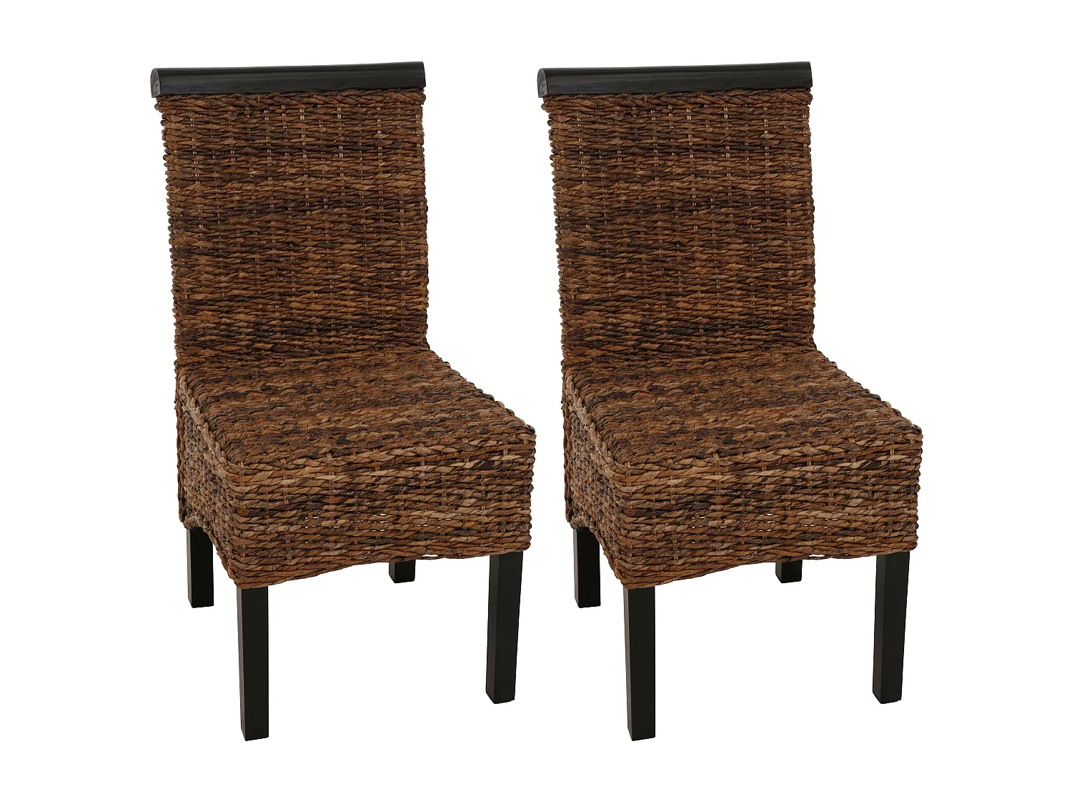 Chaise de salle à manger Acireale (lot de 2),  pieds foncés, sans coussin