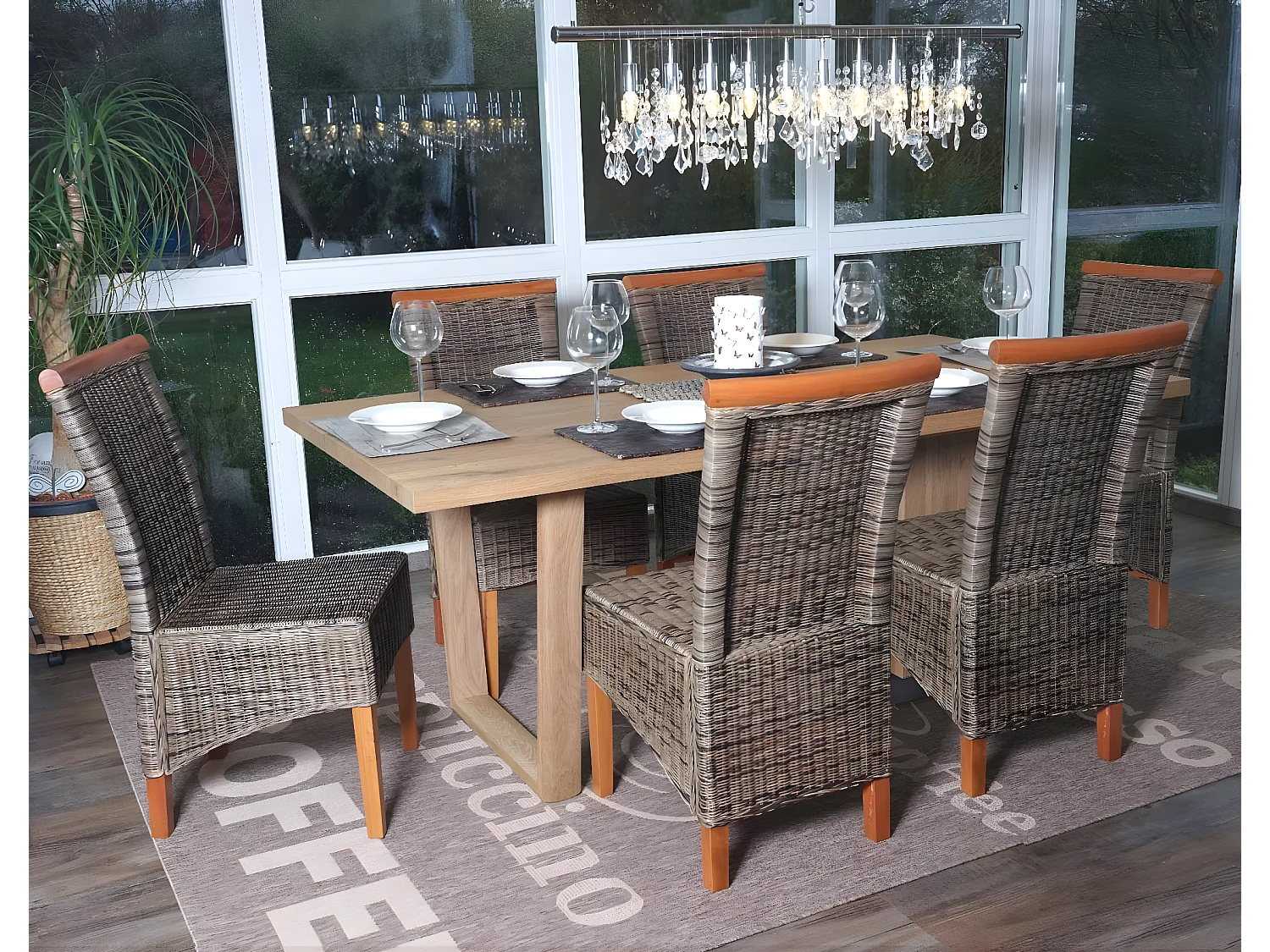 Chaise de salle à manger Sinio (lot de 6),  sans coussin