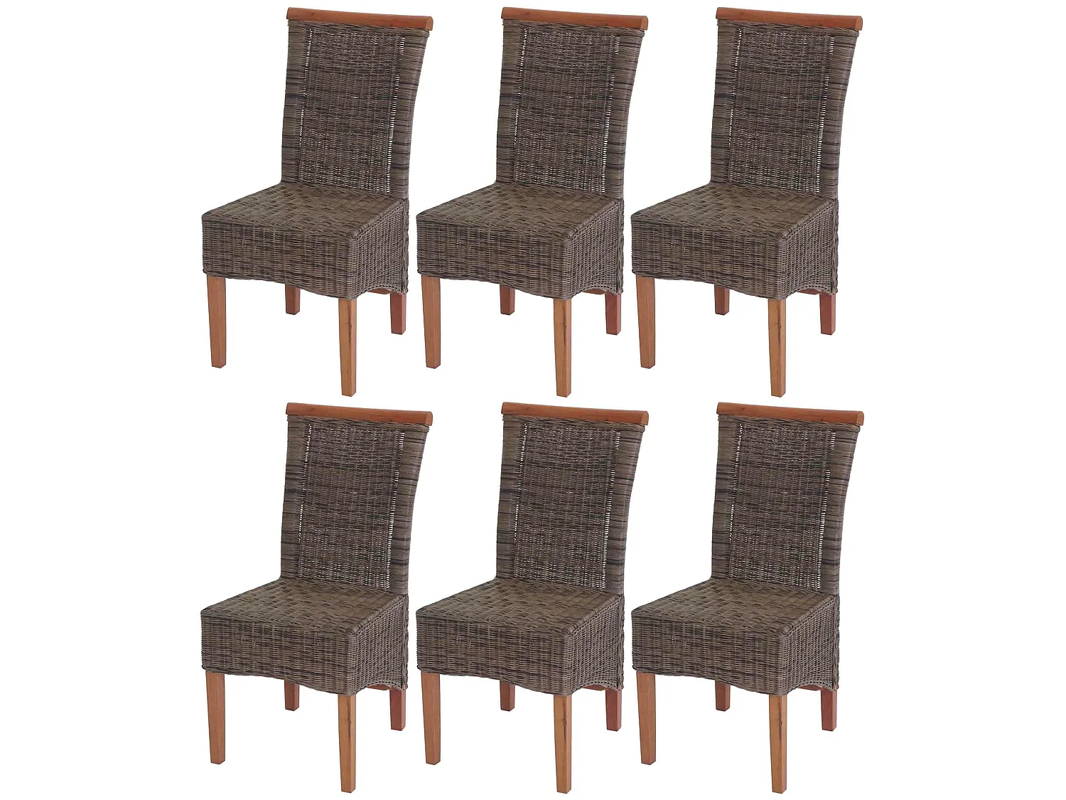 Chaise de salle à manger Sinio (lot de 6),  sans coussin