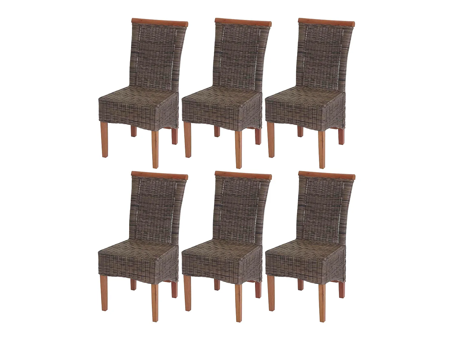 Chaise de salle à manger Sinio (lot de 6),  sans coussin