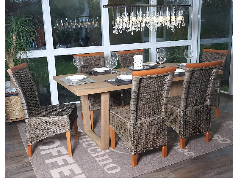 Chaise de salle à manger Sinio (lot de 6),  sans coussin