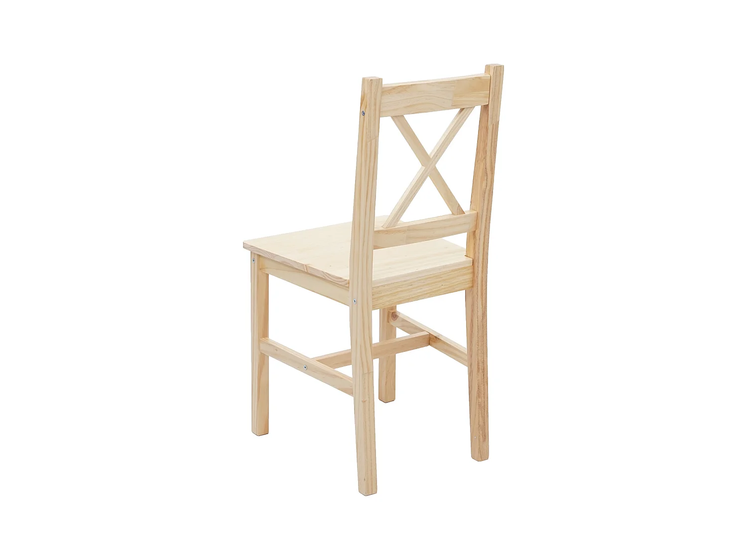 Set 4x sedie country classica cucina soggiorno MCW-F77 legno massello 42x40x86cm legno chiaro