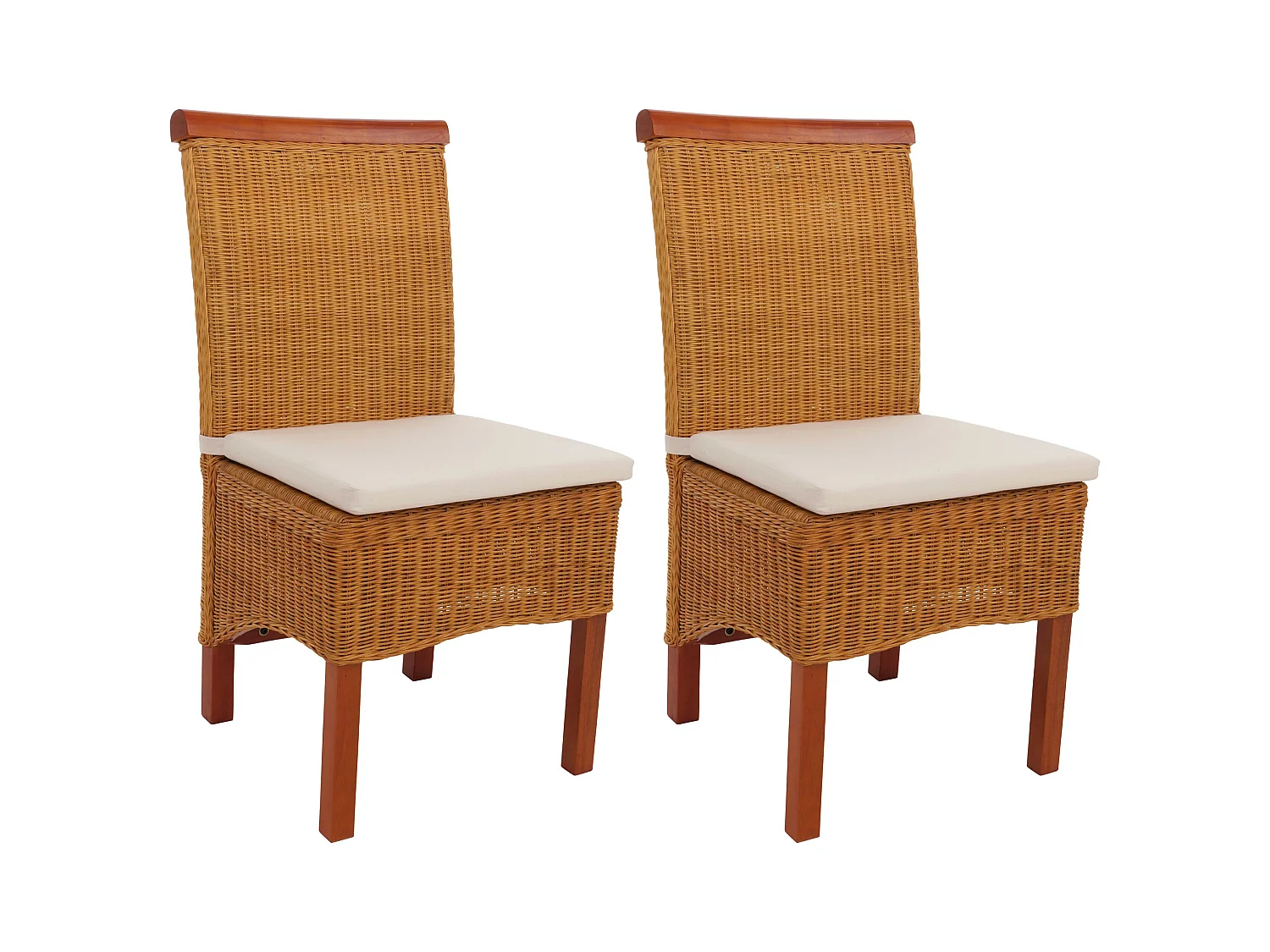 Chaise de salle à manger Var (lot de 2),  avec coussins