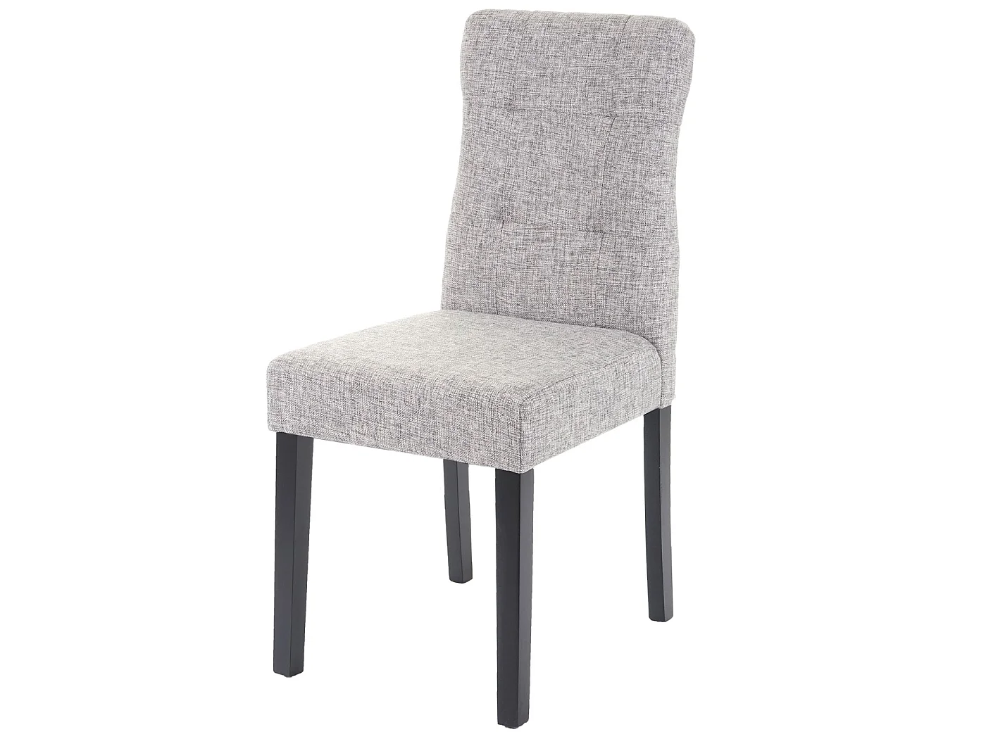 Set 4x sedie sala da pranzo soggiorno MCW-E58 legno tessuto grigio gambe scure