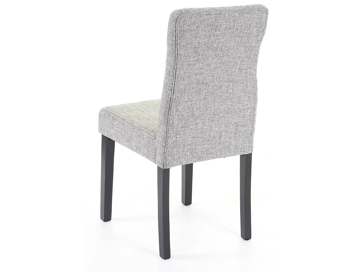 Set 4x sedie sala da pranzo soggiorno MCW-E58 legno tessuto grigio gambe scure