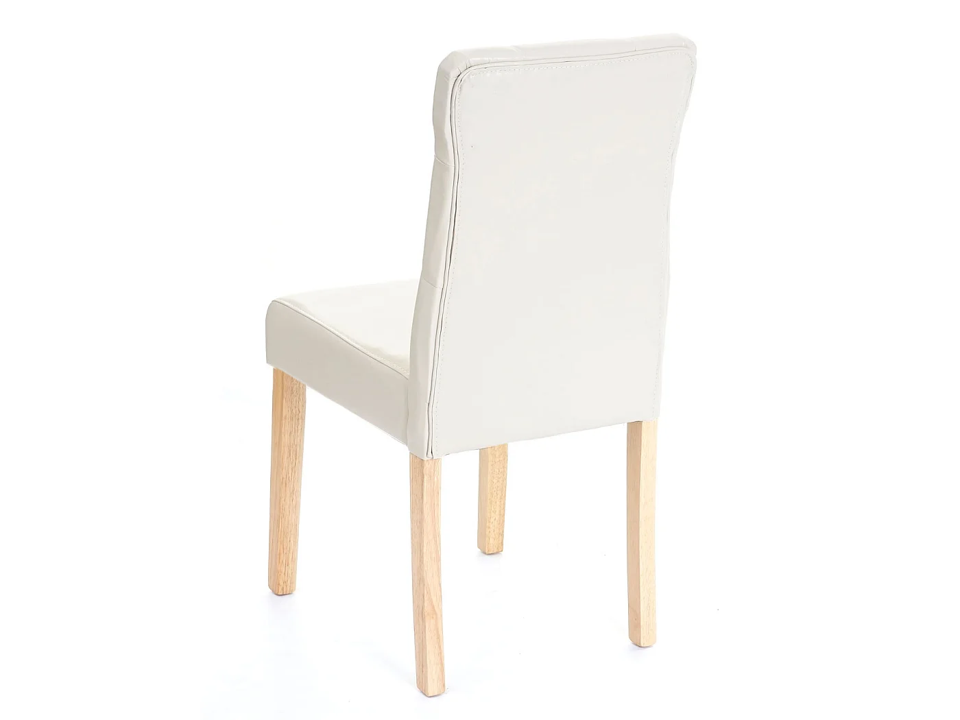 Chaise de salle à manger MCW-E58 (lot de 6),  similicuir crème, pieds clairs