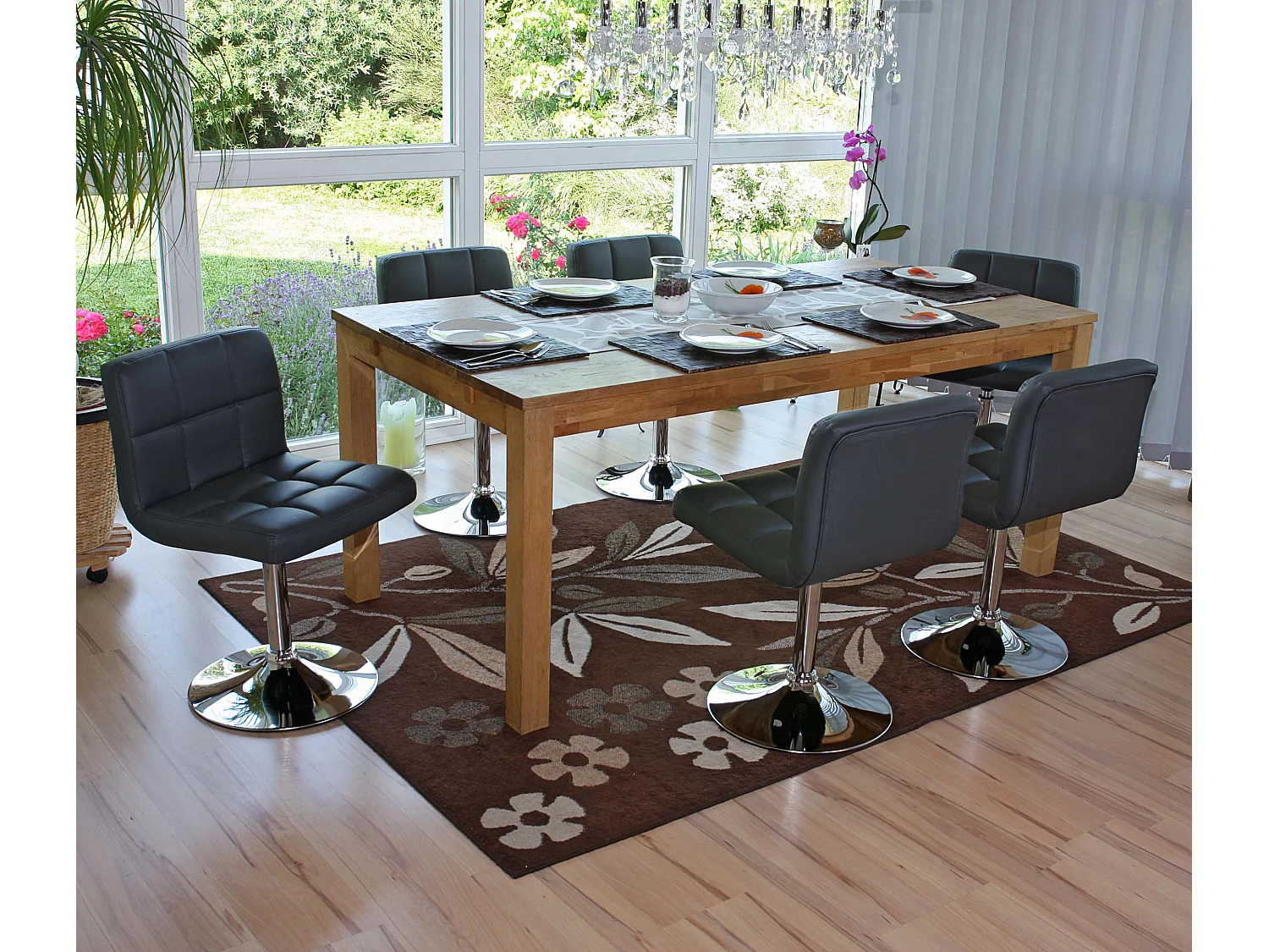 Chaise de salle à manger Cadiz (lot de 6),  gris